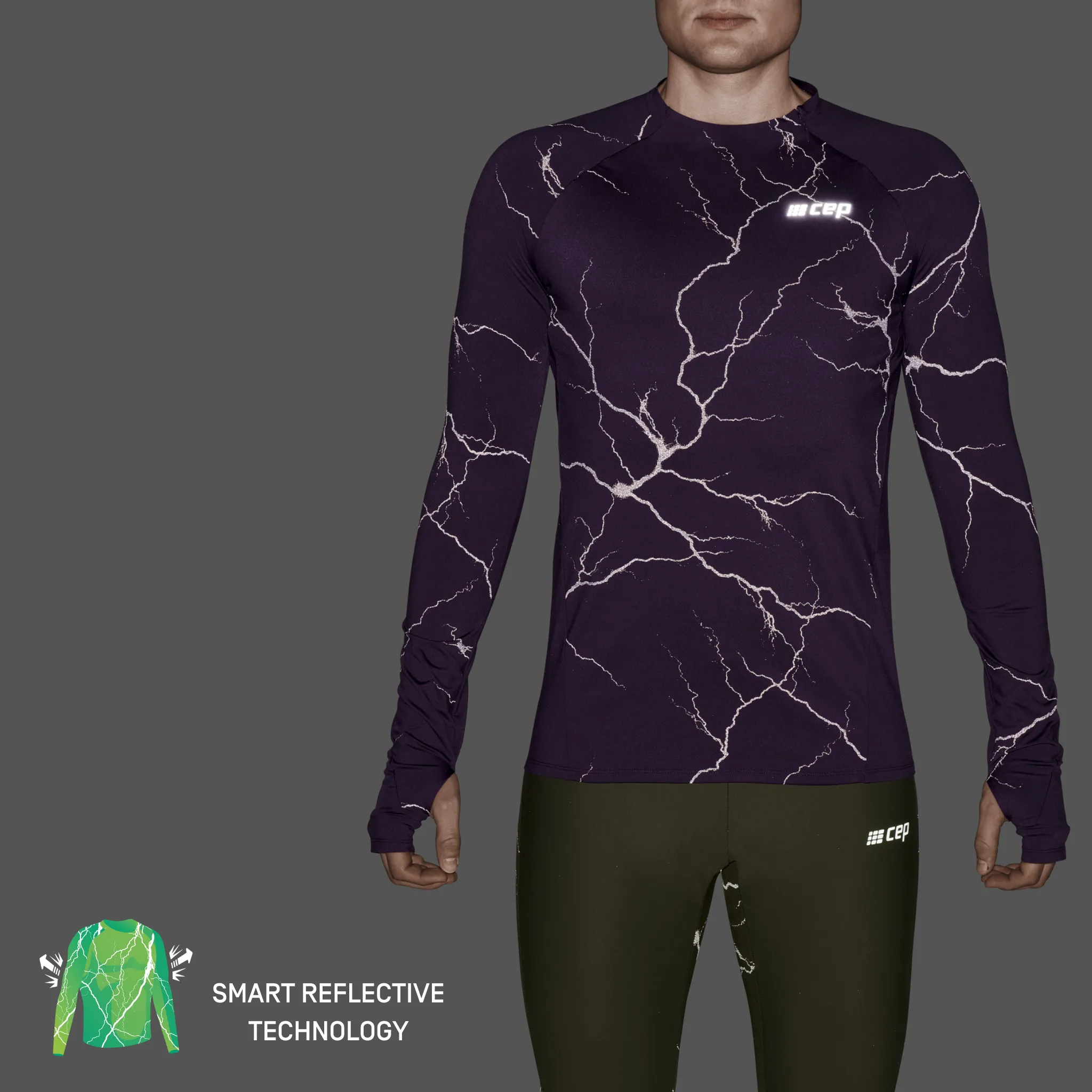 Reflective Long Sleeve Shirt, Men