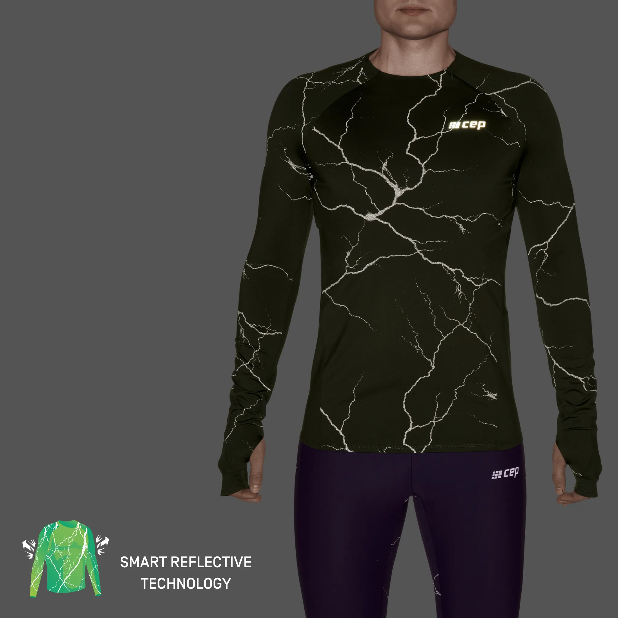 Reflective Long Sleeve Shirt, Men