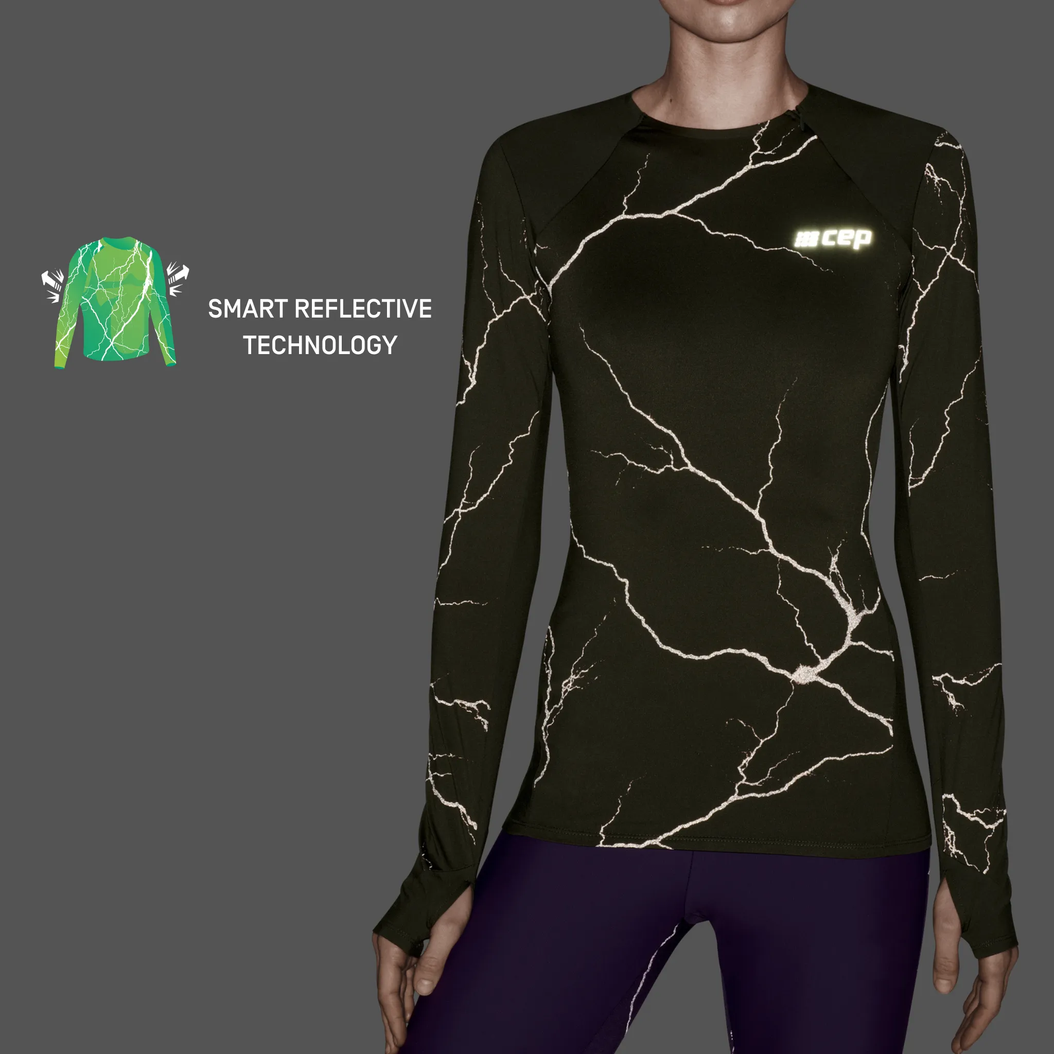 Reflective Long Sleeve Shirt, Women