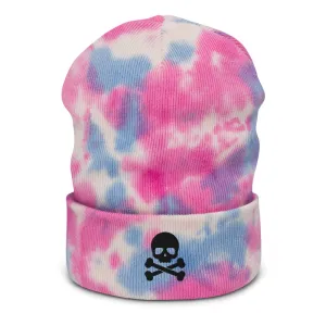 Skull $ Crossbones Tie-dye beanie