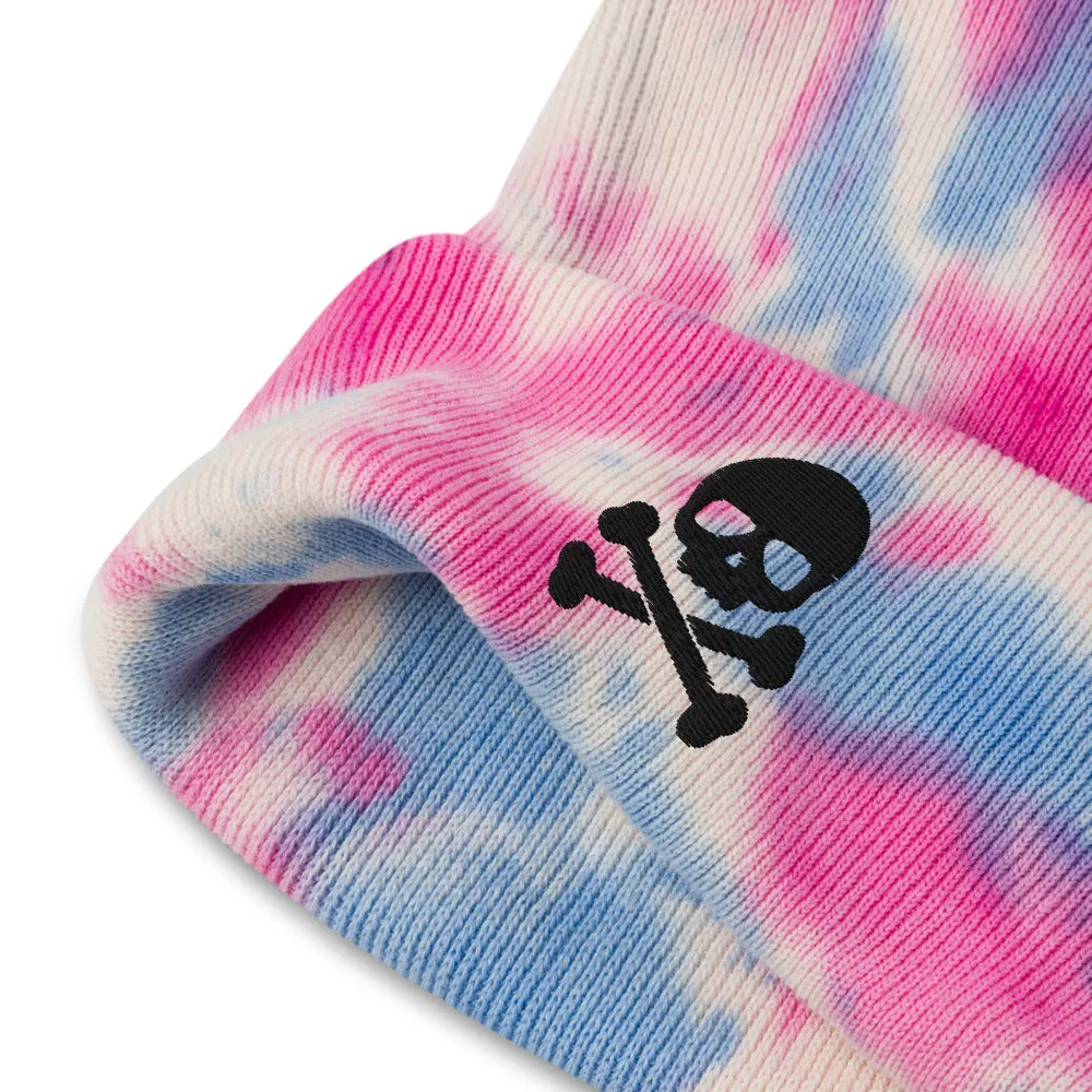 Skull $ Crossbones Tie-dye beanie
