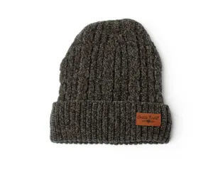 Soft Grey Cable Knit Chenille Beanie Hat