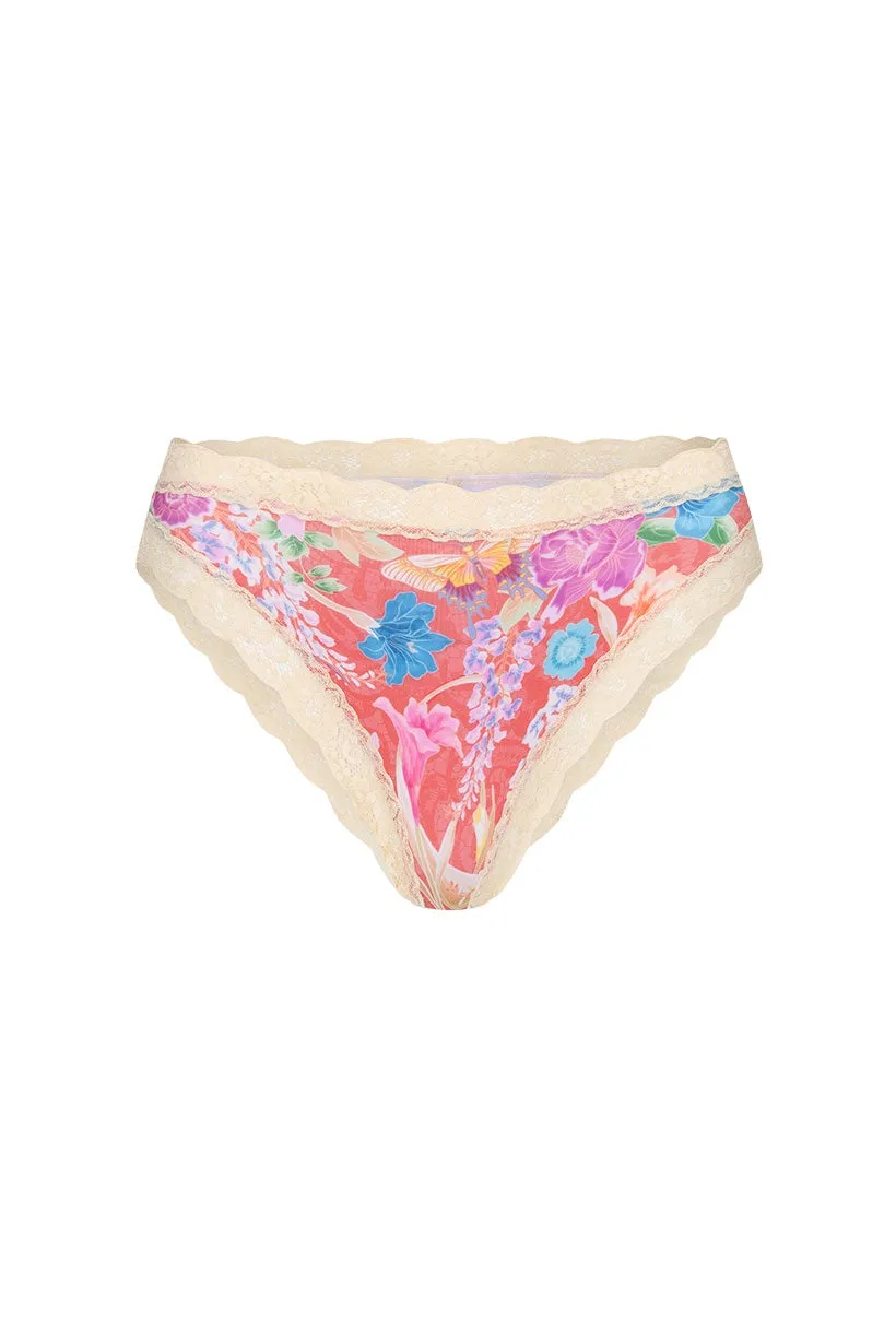 Spell Painter’s Garden Lace Brief - Crimson