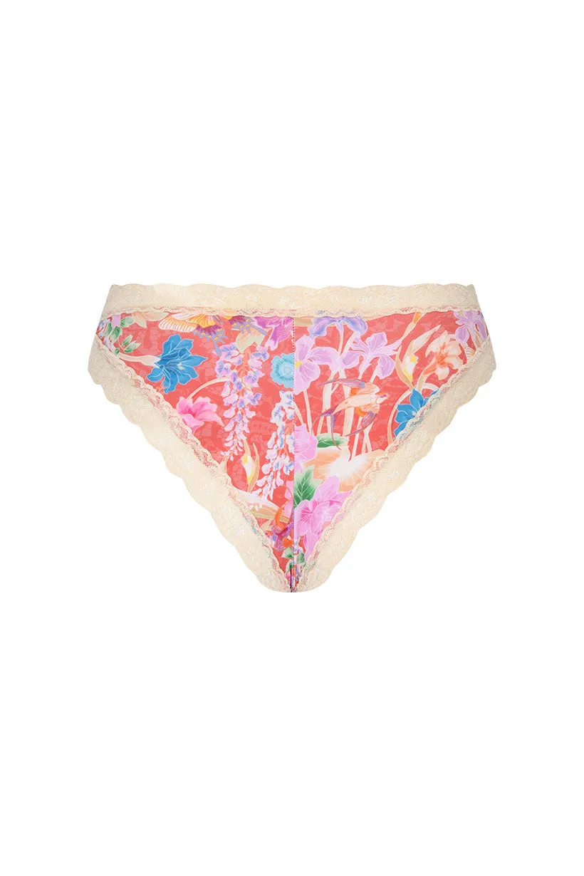 Spell Painter’s Garden Lace Brief - Crimson