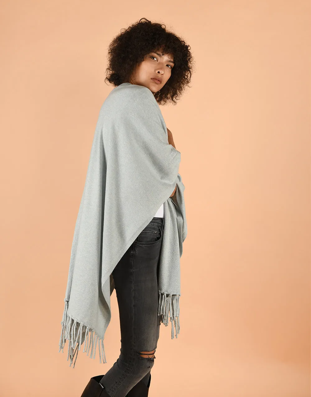 Tassel Cape in Ice Jelly