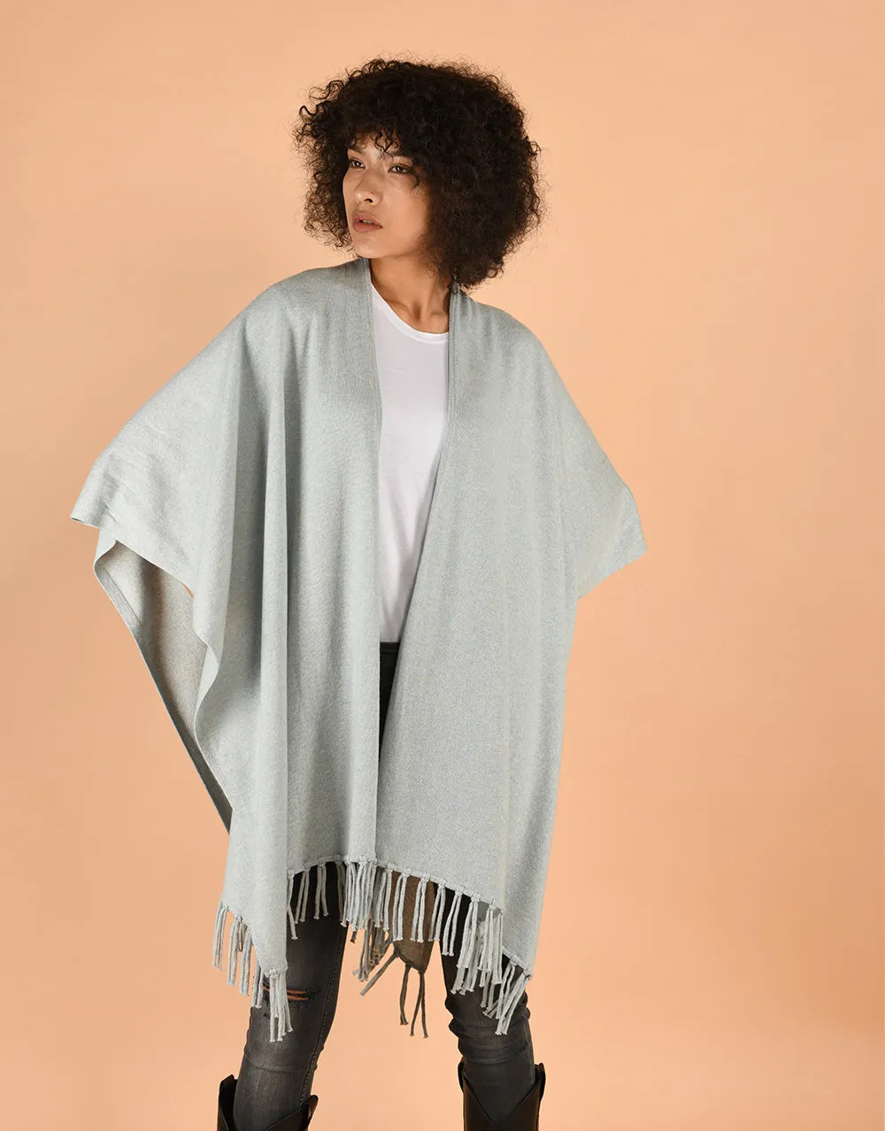Tassel Cape in Ice Jelly