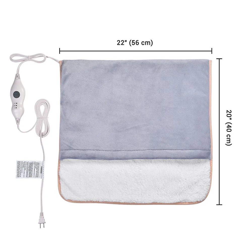 TheLAShop Electric Foot Warmer Heating Pad 22x20" Gray