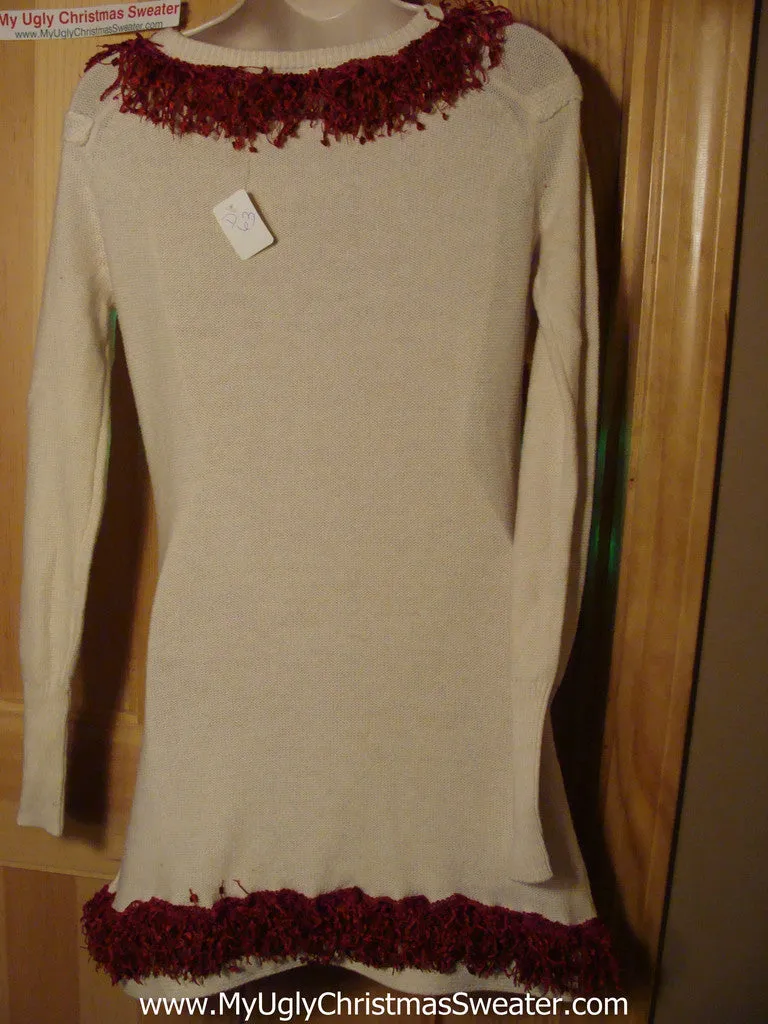 Ugly Christmas Sweater Party Tacky Dress with Lights and JOY (d63)