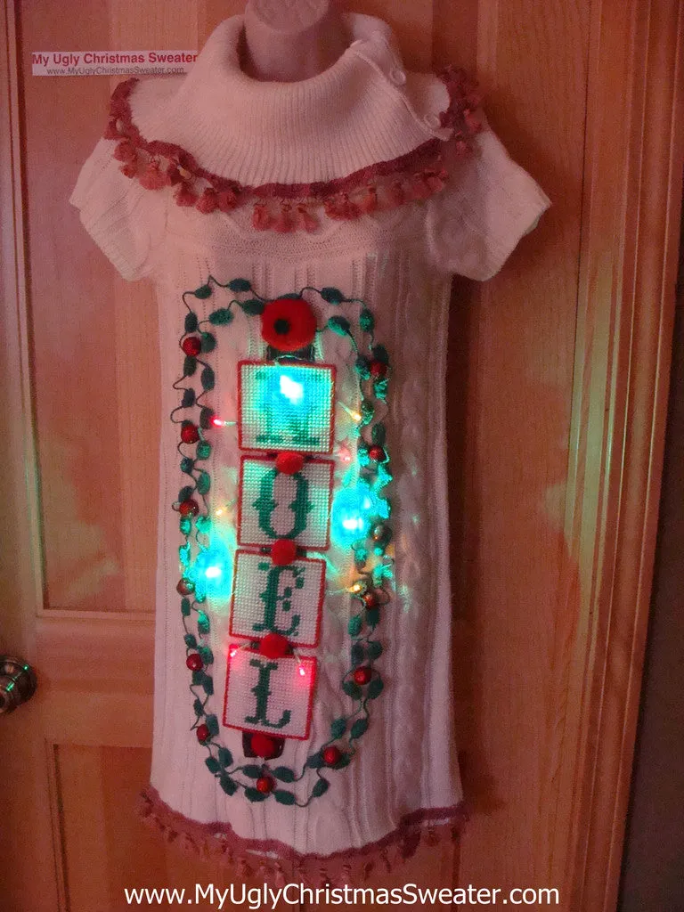 Ugly Christmas Sweater Party Tacky Dress with Lights (d32)