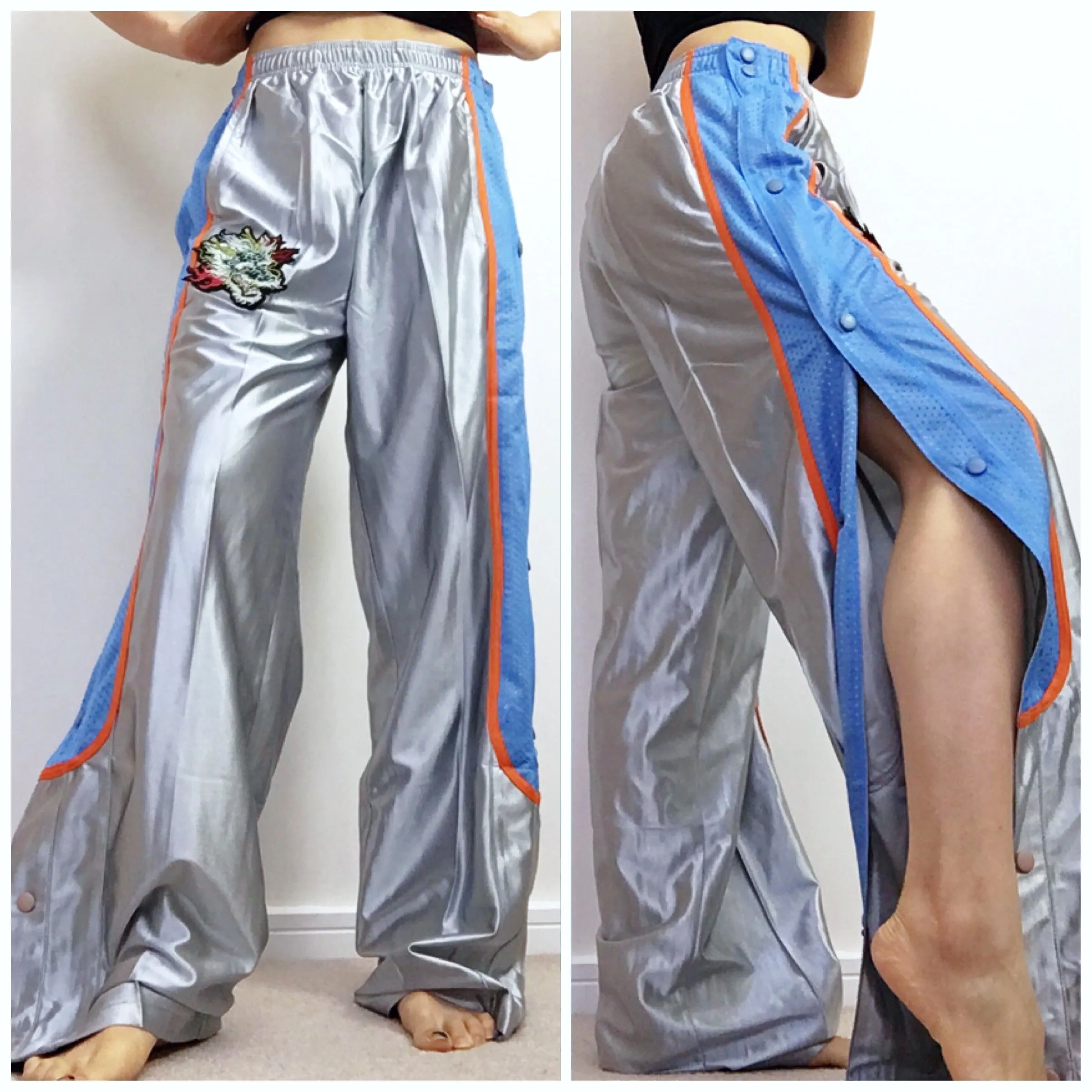 UNISEX DRAGON SILVER POPPER BUTTONS TRACKSUIT