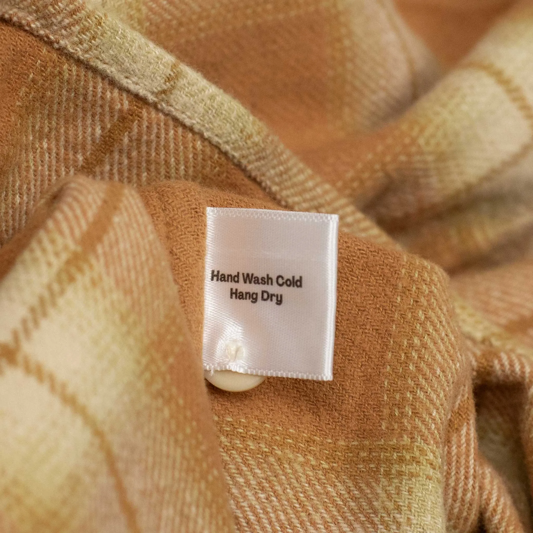 Utility shirt in orange shadow plaid flannel