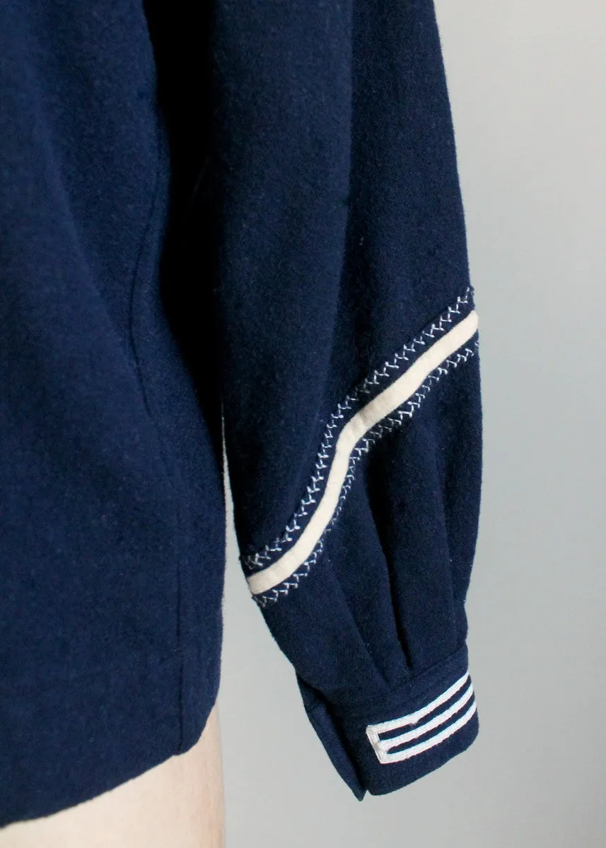 Vintage 1920s Saratoga Wool Sailor Middy Shirt