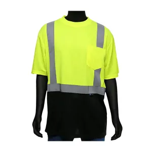 West Chester 47404/4XL ANSI Type R Class 2 Short Sleeve T-Shirt with Black Bottom Front