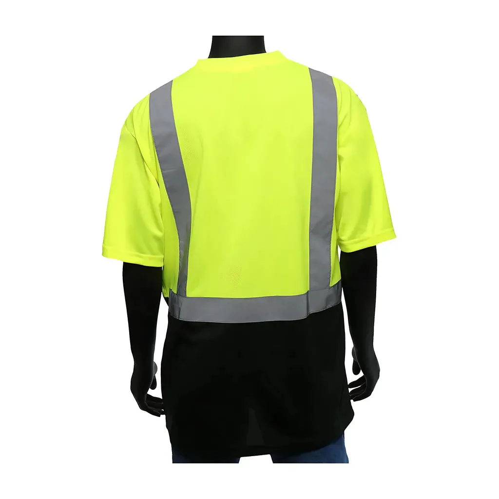 West Chester 47404/4XL ANSI Type R Class 2 Short Sleeve T-Shirt with Black Bottom Front