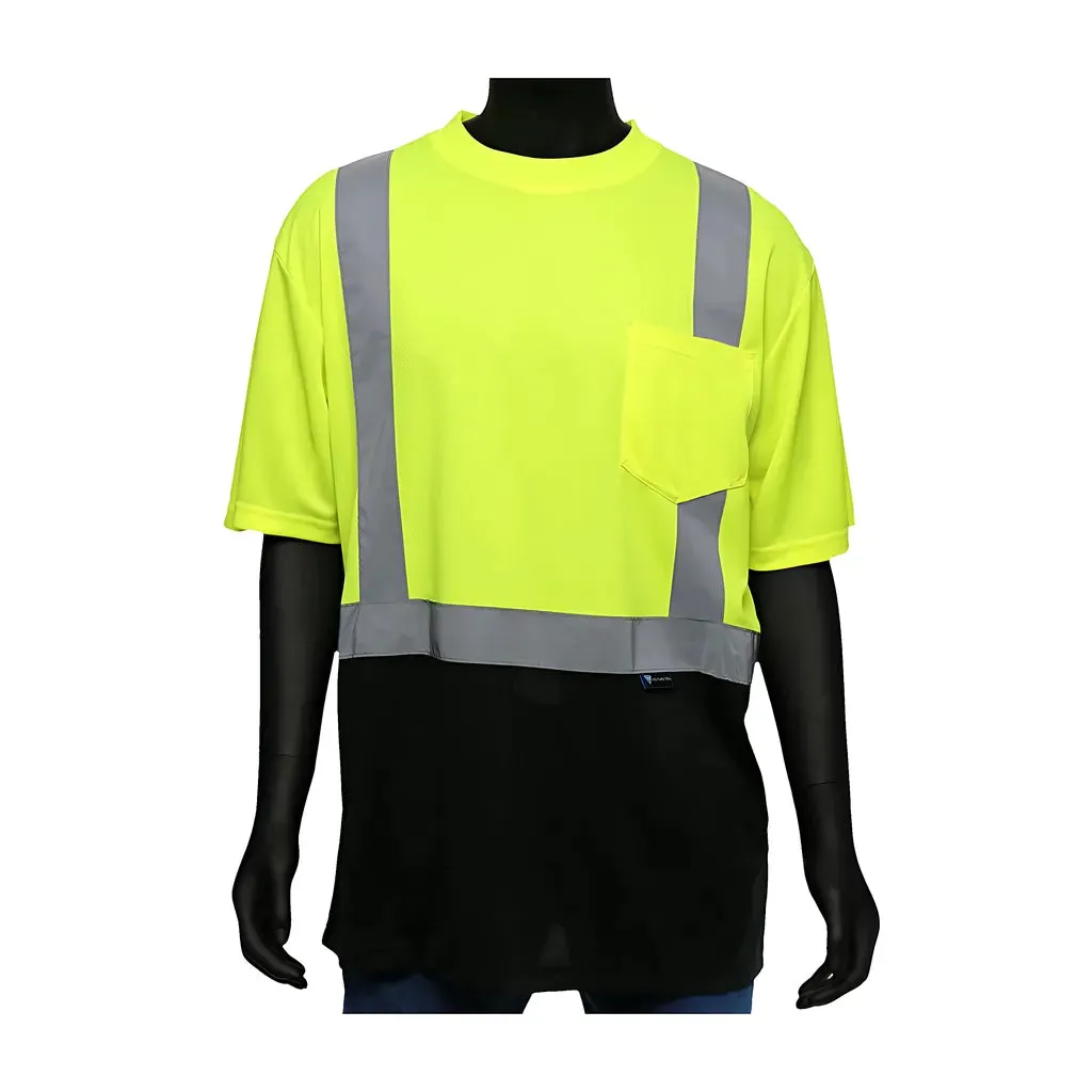 West Chester 47404/4XL ANSI Type R Class 2 Short Sleeve T-Shirt with Black Bottom Front