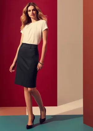 Womens Panel Skirt With Rear Split