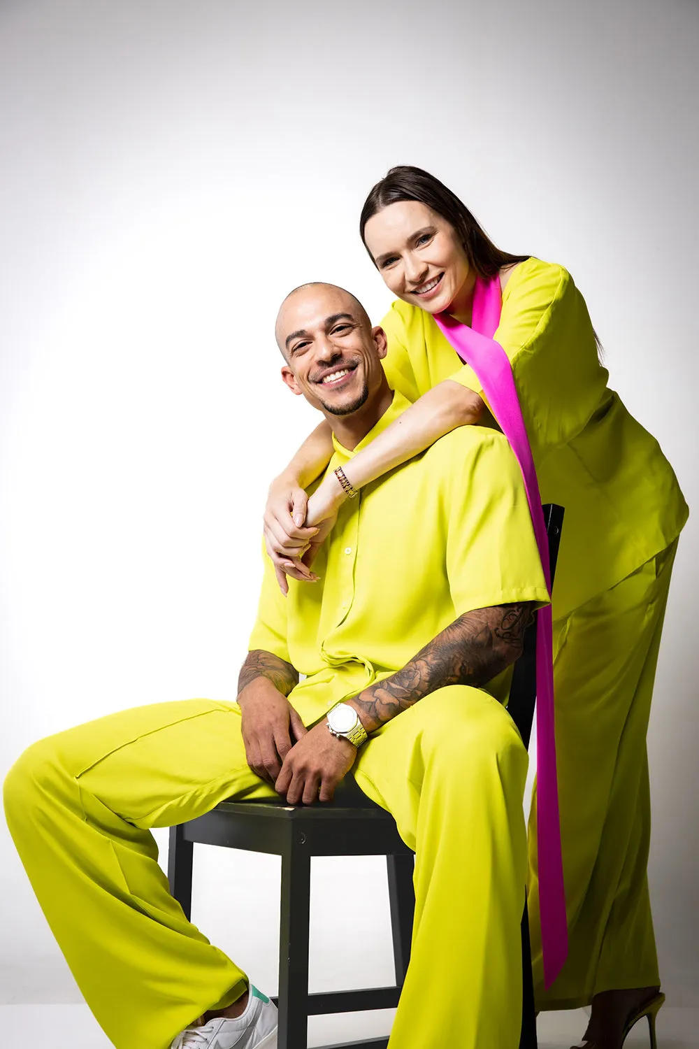 Yellow Crepe Sahara Trousers